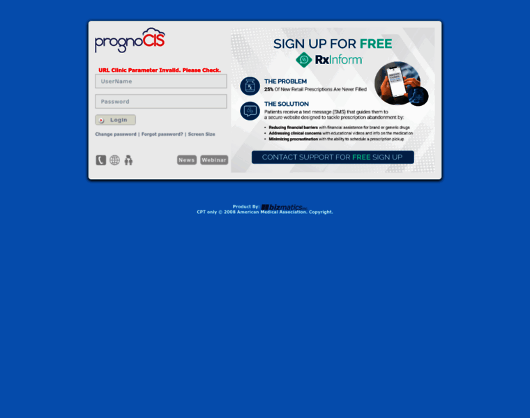 advancedobgyndocs.prognocis.com at WI. PrognoCIS Login
