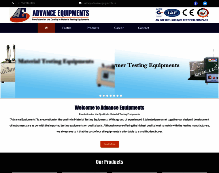 Advanceequipments.in thumbnail
