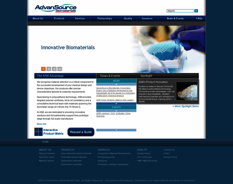 Advbiomaterials.com thumbnail