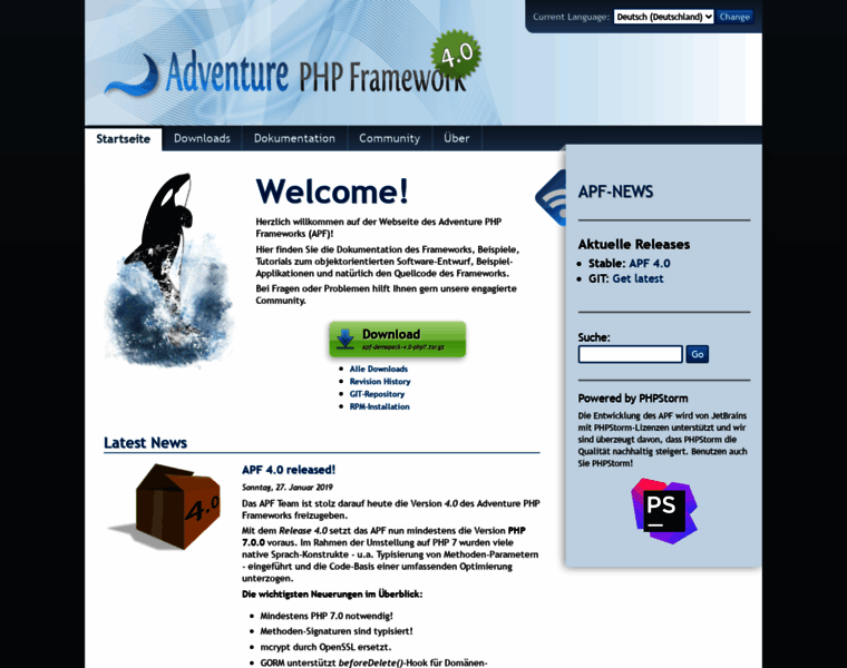 Adventure-php-framework.org thumbnail