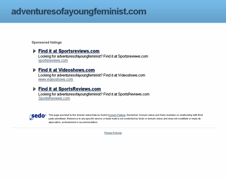 Adventuresofayoungfeminist.com thumbnail