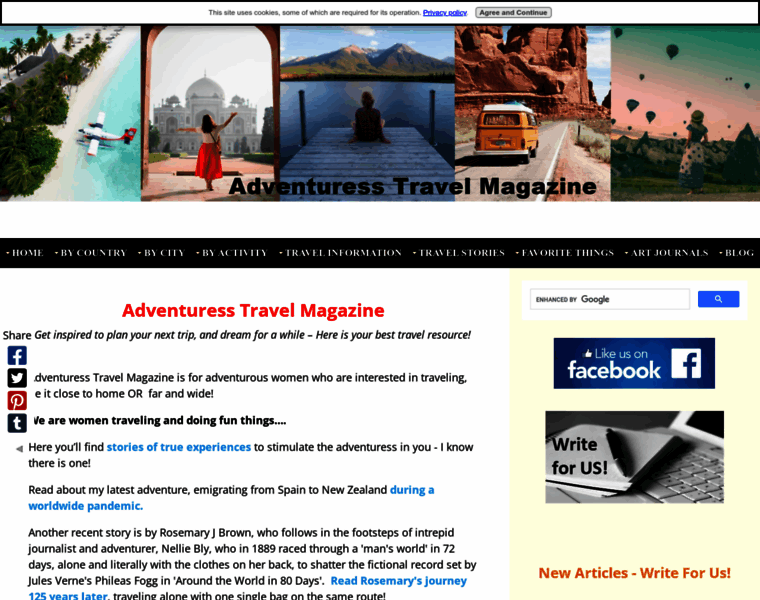 Adventuress-travel-magazine.com thumbnail