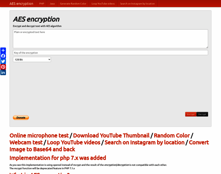 Aesencryption.net thumbnail