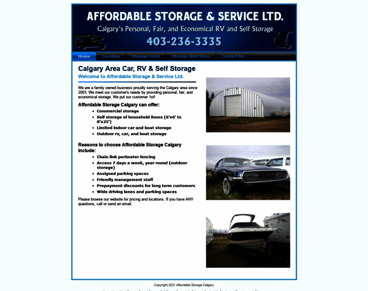 Affordablestoragecalgary.com thumbnail