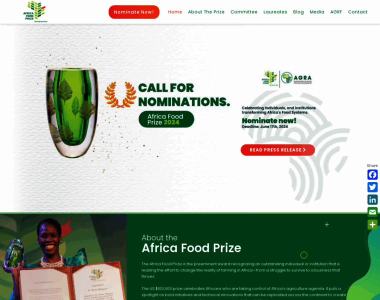 Africafoodprize.org thumbnail