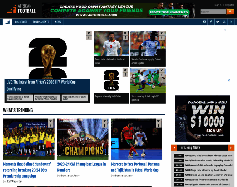 Africanfootball.com thumbnail
