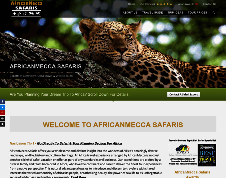 Africanmeccasafaris.com thumbnail