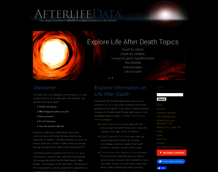 Afterlifedata.com thumbnail