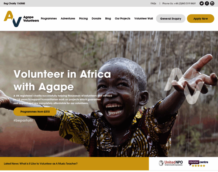 Agape-volunteers.com thumbnail