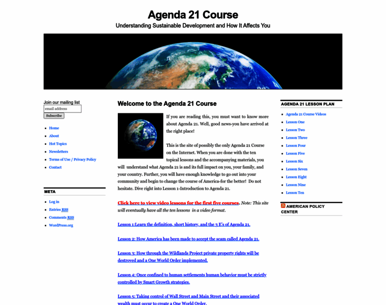 Agenda21course.com thumbnail