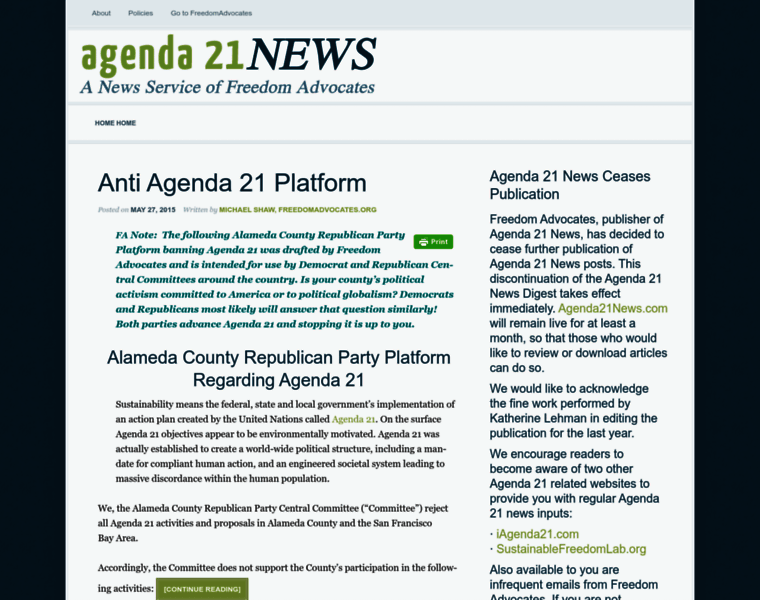 Agenda21news.com thumbnail