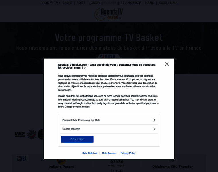 Agendatv-basket.com thumbnail