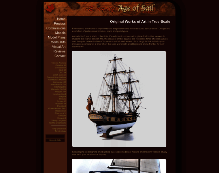ageofsail.net at WI. The Art of Age of Sail - Fine ship and boat models ...