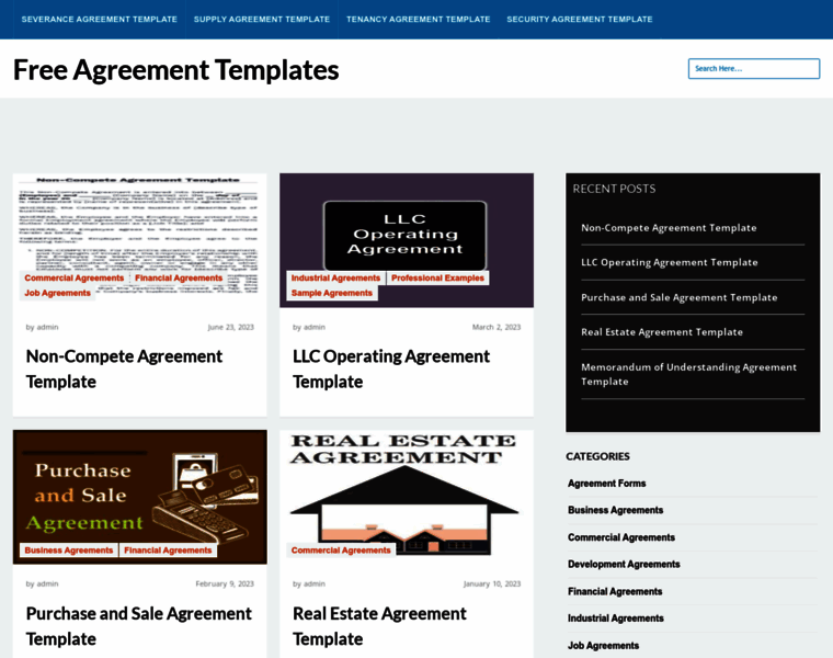 Agreementstemplates.org thumbnail