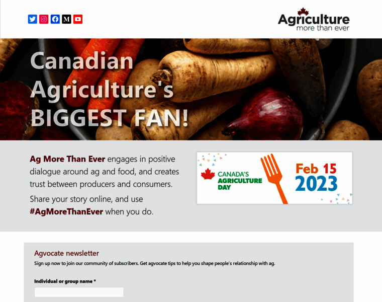 Agriculturemorethanever.ca thumbnail