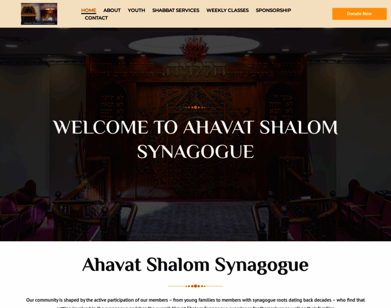 Ahavatshalomsynagogue.org thumbnail