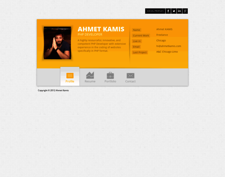 Ahmetkamis.com thumbnail