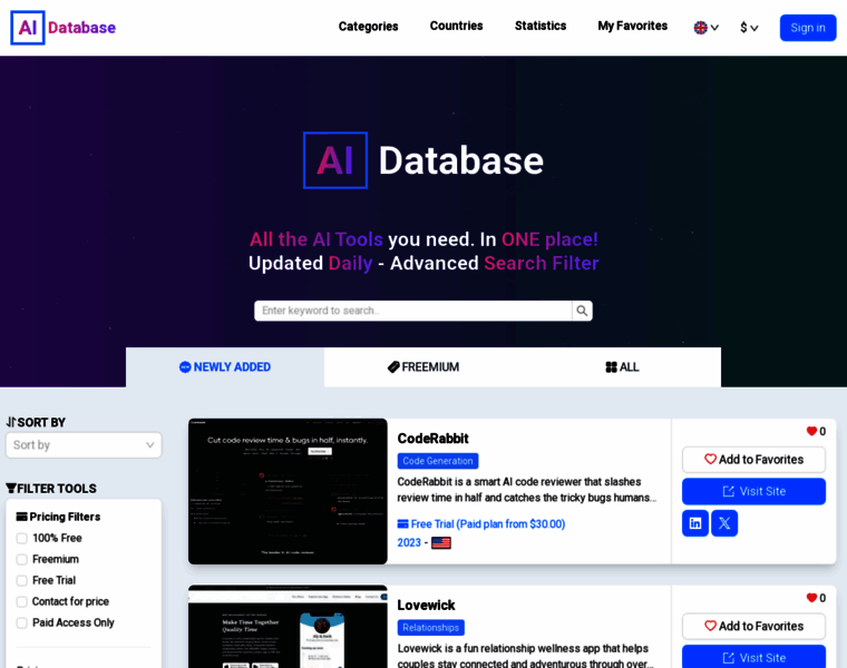ai-database.org at WI. AI Database