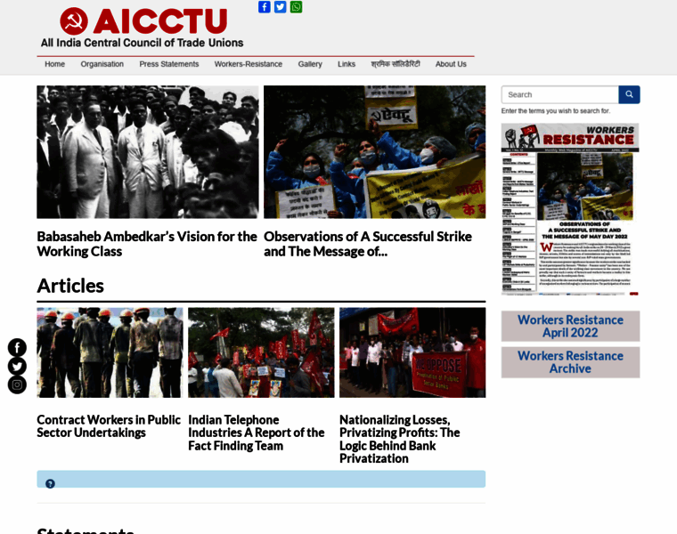 Aicctu.org thumbnail
