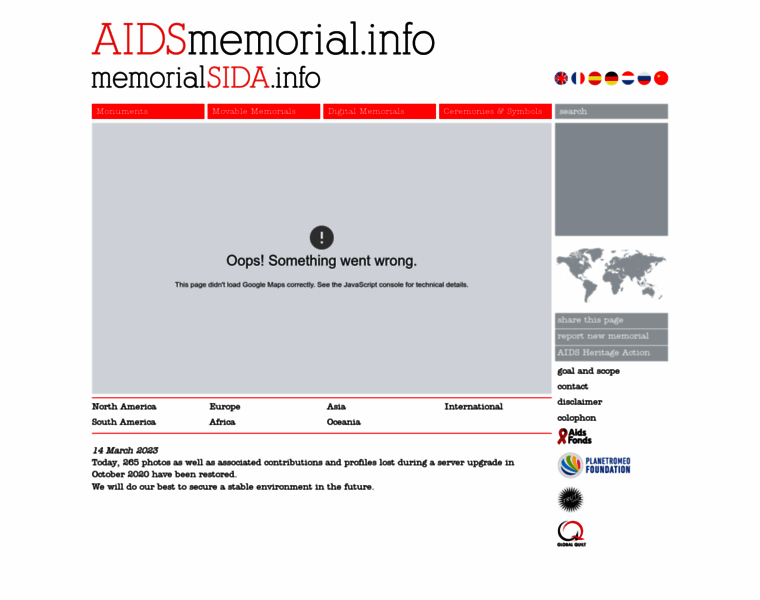Aidsmemorial.info thumbnail