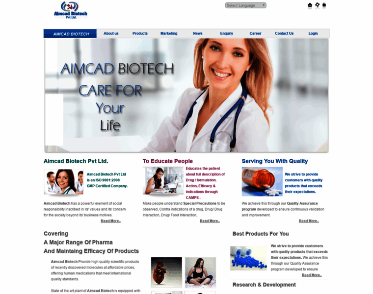 Aimcadbiotech.com thumbnail
