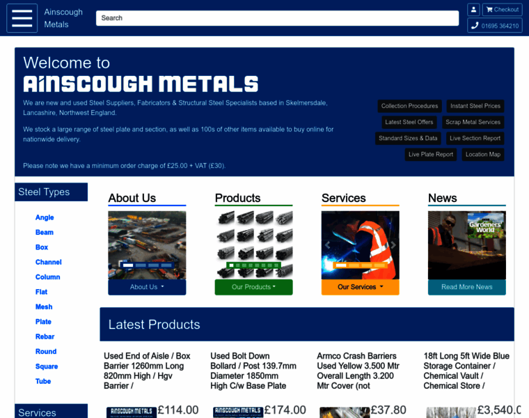 Ainscoughmetals.co.uk thumbnail