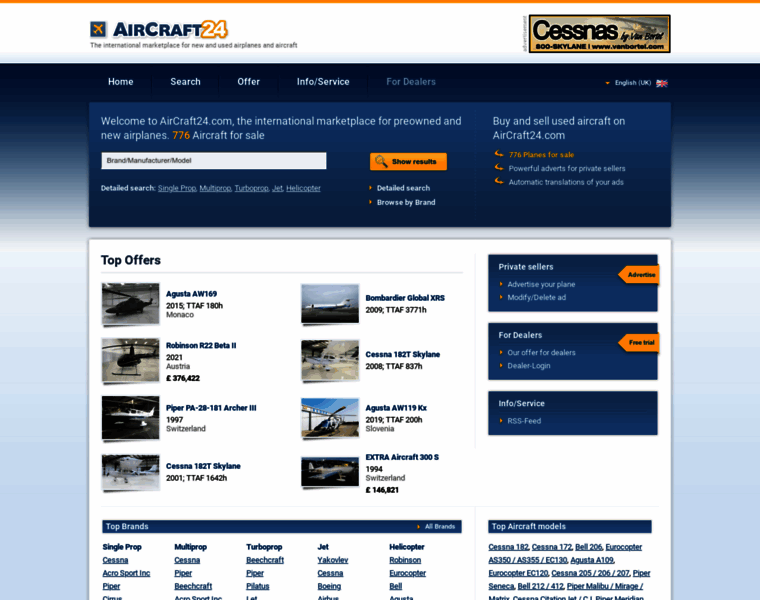 Aircraft24.co.uk thumbnail