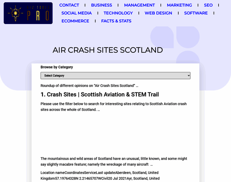 Aircrashsites-scotland.co.uk thumbnail