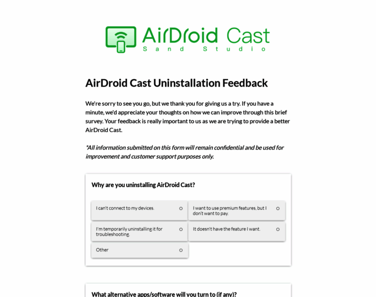 Airdroidcastuninstall.paperform.co thumbnail