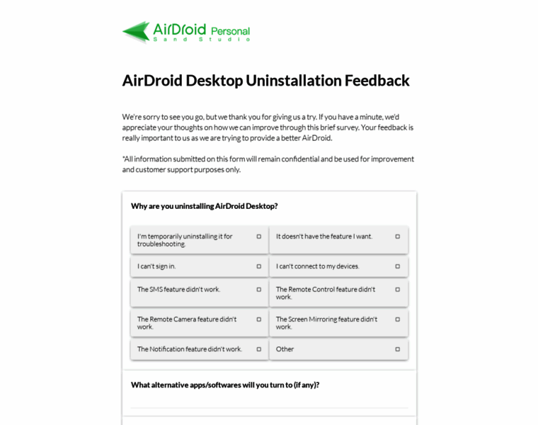 Airdroiddesktopuninstall.paperform.co thumbnail