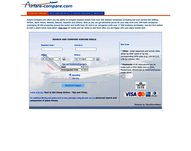 Airfare-compare.com thumbnail