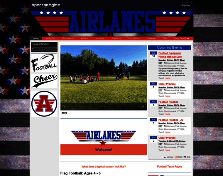Airlanesfootball.com thumbnail