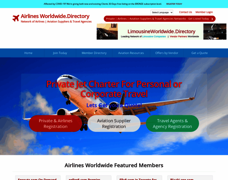 Airlinesworldwide.directory thumbnail