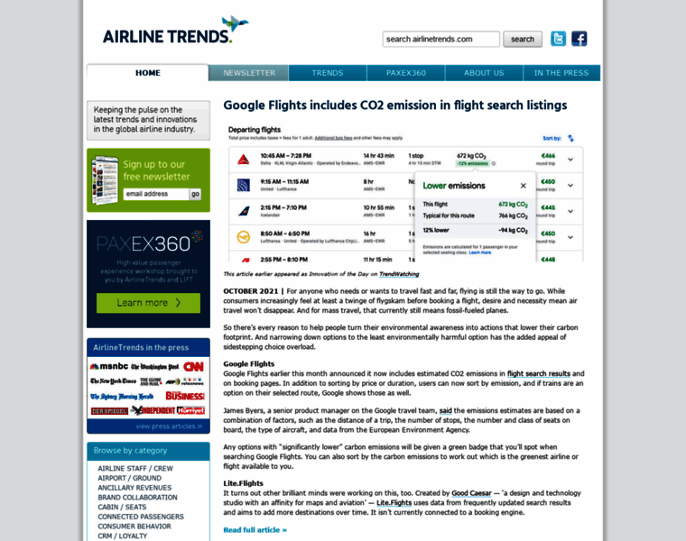 Airlinetrends.com thumbnail