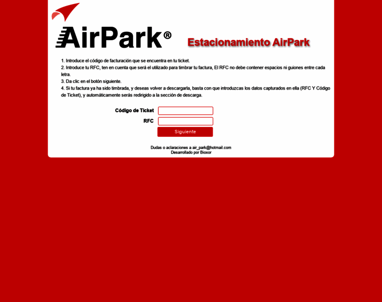 Airpark.facturacenter.com.mx thumbnail