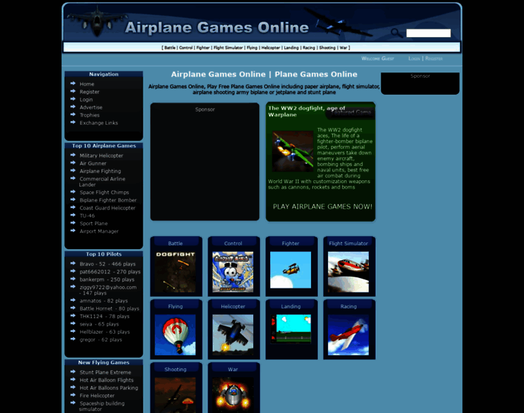 Airplanegamesonline.net thumbnail