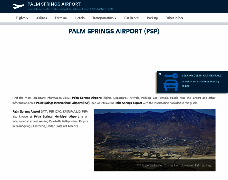 Airport-palm-springs.com thumbnail