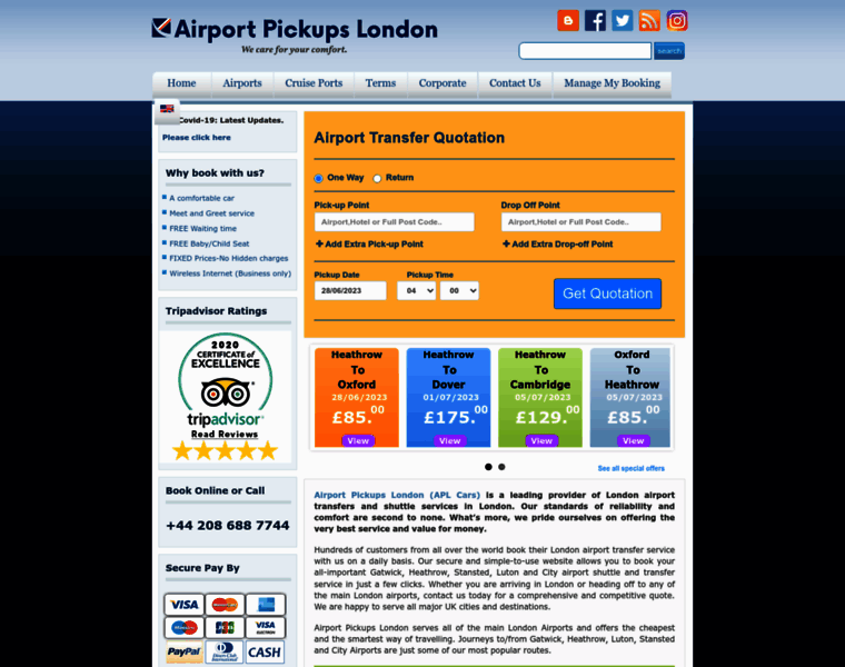 Airport-pickups-london.com thumbnail