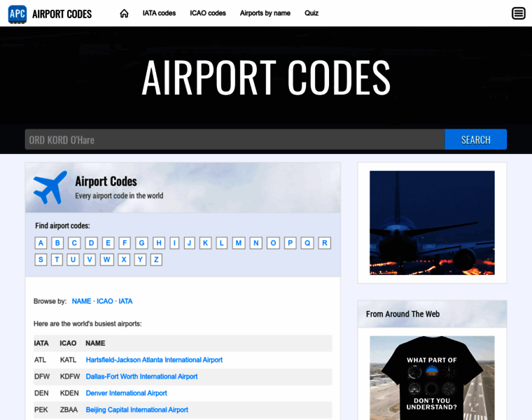 Airportcodes.aero thumbnail