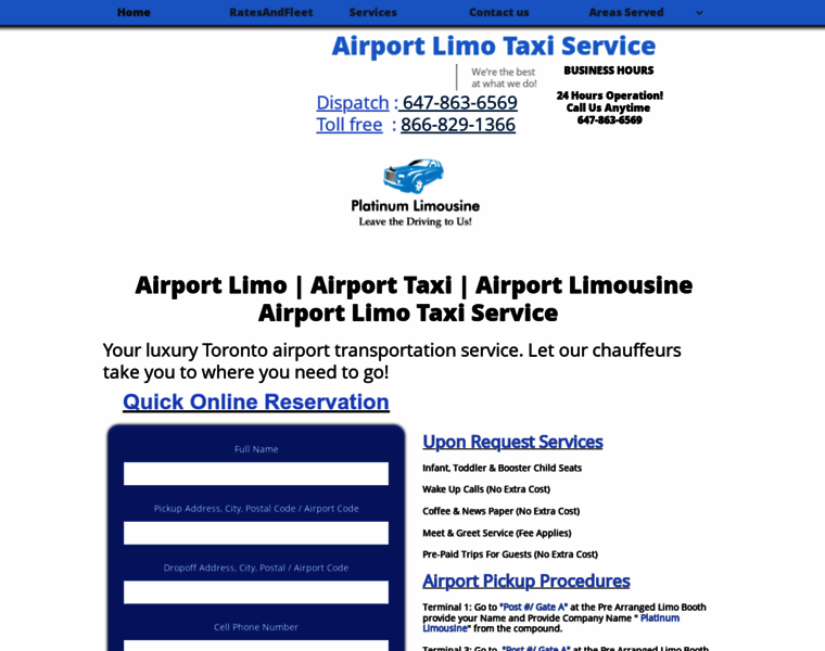 Airportlimotaxiservice.ca thumbnail