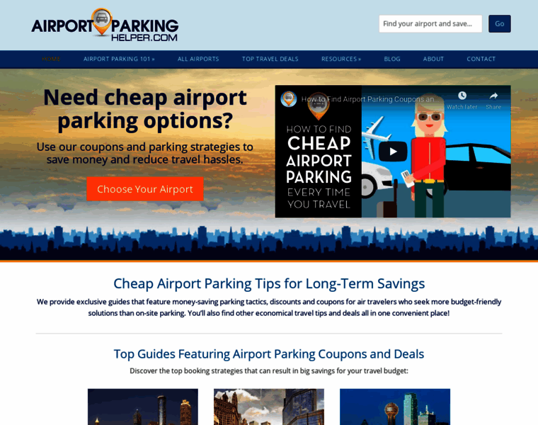 Airportparkinghelper.com thumbnail