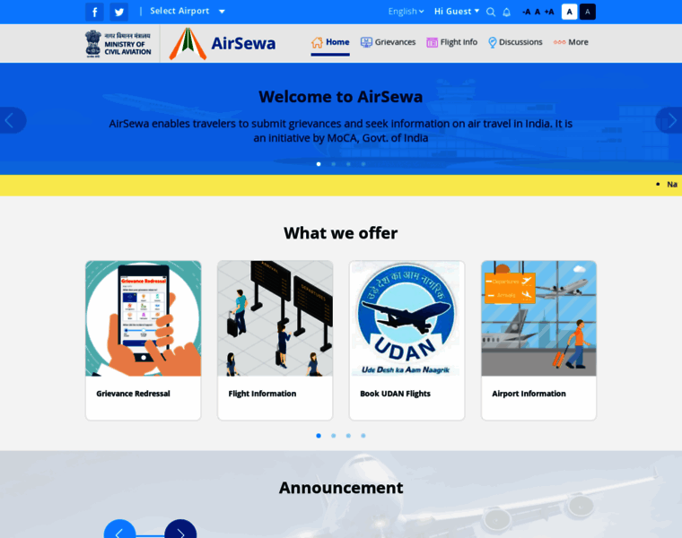 Airsewa.gov.in thumbnail