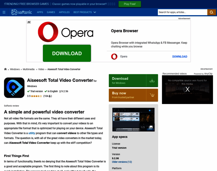 Aiseesoft-total-video-converter.en.softonic.com thumbnail