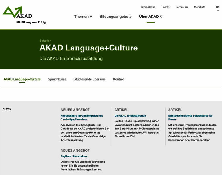 Akad-language.ch thumbnail