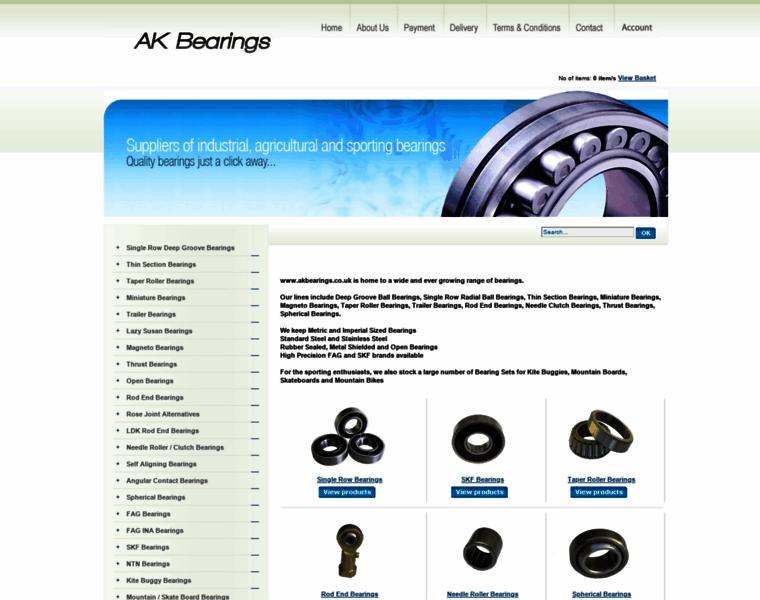 Akbearings.co.uk thumbnail
