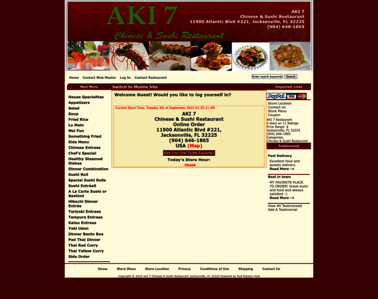 Aki7restaurant.com thumbnail