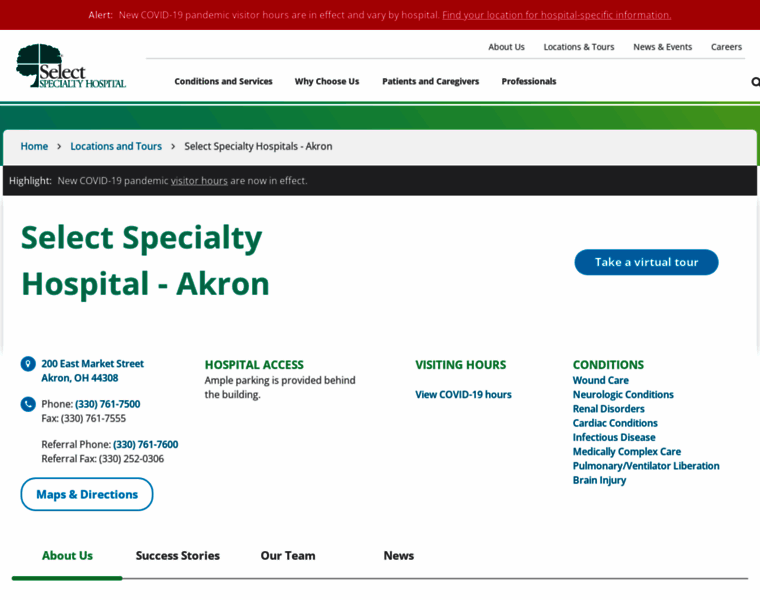 Akron.selectspecialtyhospitals.com thumbnail