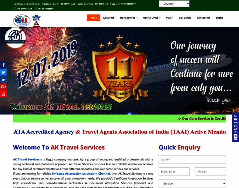 Aktravelservices.in thumbnail