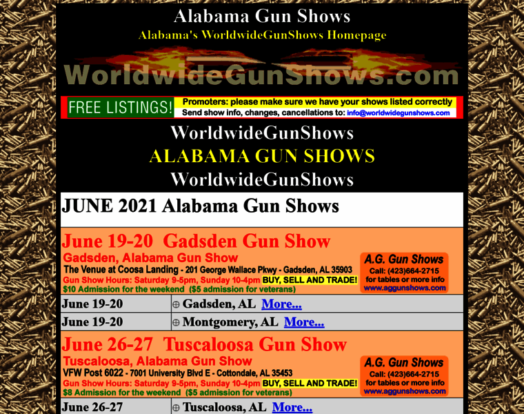 Alabamagunshows.net thumbnail
