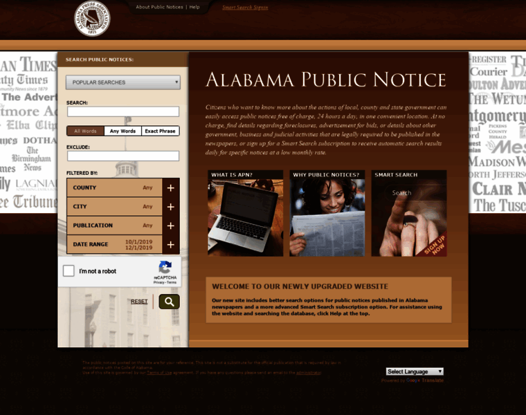 Alabamapublicnotices.com thumbnail